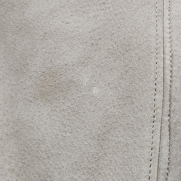 Vtg Y2K shearling penny lane leather suede overcoat large retro 70s hippie cozy - Picture 8 of 11